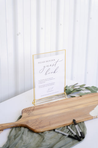 Custom Wedding Ocean Guest Book Board