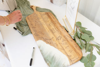 Custom Wedding Ocean Guest Book Board