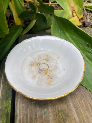 Flakes of Gold Jewelry Dish